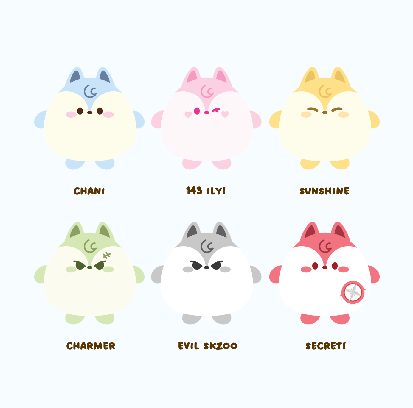 full set: wolf chani pendant blind box